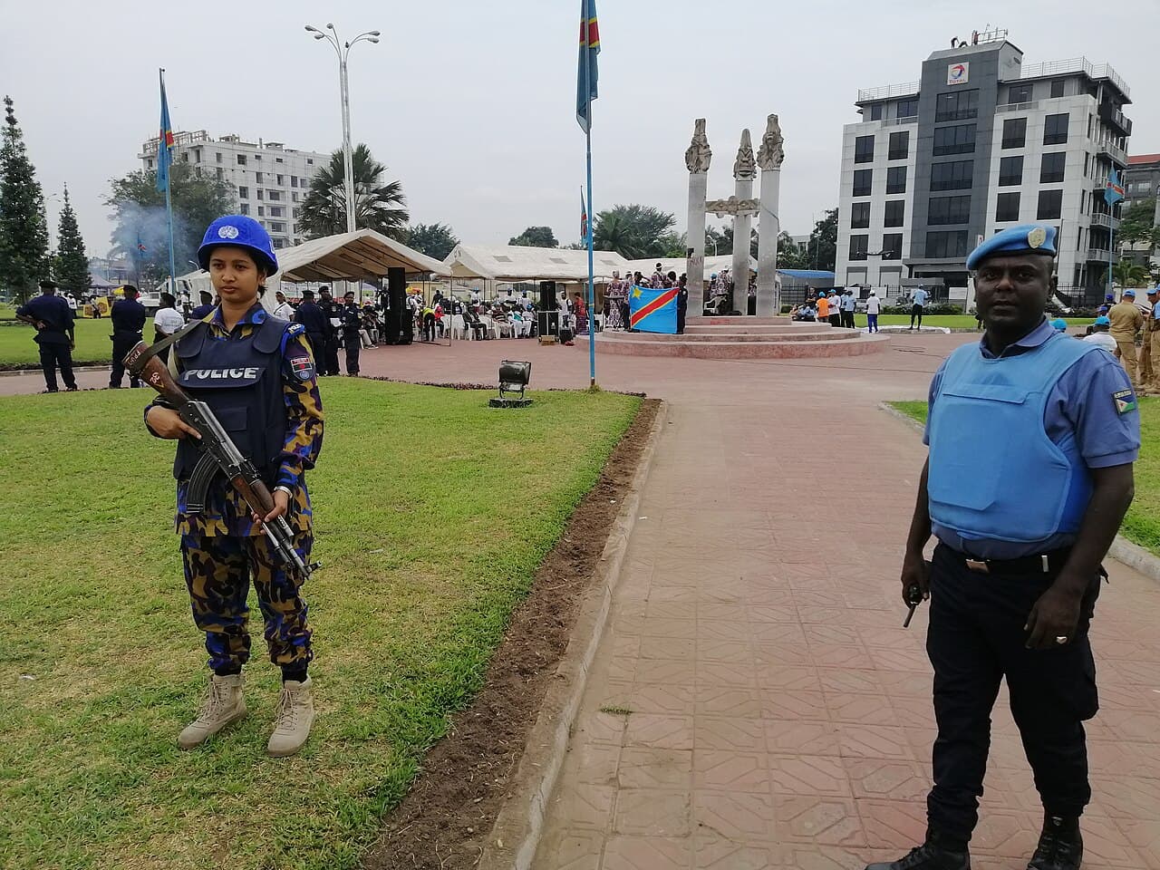 Illustration - MONUSCO police during peace day march in Kinshasa 2019 9f0584cf